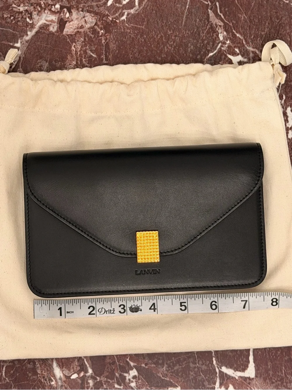 Lanvin Black Leather Clutch